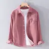 Camisa versátil, color liso, chaqueta de trabajo holgada, manga larga para hombre, estilo nuevo, adecuada para primavera y otoño, camisa casual de moda estilo japonés