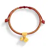 Pulseira de Casal Prata Pura 925 Flor de Lótus Boa Sorte Novo Estilo Chinês Tendência Nacional Flor de Lótus Ágata Vermelha Joias Ins Pulseira de Ágata Preta