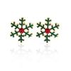 Pendientes de Navidad con diseño de alce, copo de nieve y árbol de Navidad, estilo europeo y americano, para fiestas creativas y Nochebuena.