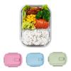 Fiambrera de vidrio calentable en microondas, especial para estudiantes y oficinistas, con aislamiento que mantiene la frescura, recipiente bento con compartimentos.