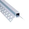 Tira de luz LED Perfil de aluminio negro en forma de U Montaje abierto Oculto Gabinete Armario Barra de luz de aleación de aluminio Carcasa 8X9mm