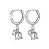 Aretes de Flor de Lirio del Valle, Aretes Pequeños Frescos y Simples Estilo Antiguo Lisos, Aretes Cortos Estilo Juvenil de Flor de Fresia, Estilo Otoño e Invierno