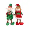 Novo Produto de Natal Elfo Pendurado na Perna Postura Sentada Estatueta Enfeite Presente Infantil Decoração de Elfo Sheintemu