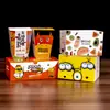 Caixa para Frango Frito Estilo Coreano para Levar Caixa Descartável para Bife de Frango e Asas Caixa para Refeição de Frango Inteiro Espessada para Levar