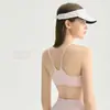 Top de tirantes finos para fitness y yoga con almohadillas en el pecho integradas, sujetador deportivo de copa fija