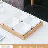 Caja de madera para vajilla Jiugongge, plato separado para frutas secas, plato para el hogar, plato pequeño, plato para postre, plato para hot pot.
