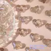 Atacado 14x17mm Cristal Natural Imitação Coração Pêssego Esmaltado Coração de Pêssego Feito à Mão DIY Pulseira Colar Corda Trançada Material