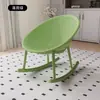 Mecedora nórdica de plástico para balcón, ocio, hogar, reclinable, sala de estar, para adultos, sencilla, para dormir, mecedora hueca de red para celebridades