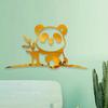 Calcomanías de Pared de Panda de Dibujos Animados Calcomanías de Pared Acrílicas Estéreo 3D Decoración de Arte Creativa para Fondo de Pared de Restaurante Dormitorio Linda y Divertida