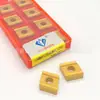 Hoja CNC de aleación dura 120408 para acero y acero inoxidable, inserto de aleación de forma de diamante resistente al desgaste para torno exterior de doble cara