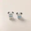 Lindo colgante de cachorro de terciopelo largo tridimensional flocado para llavero hecho a mano DIY, cadena de teléfono móvil, hebilla de equipaje, accesorios para coche