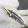 Nafuge joyería de plata al por mayor plata de ley 925 desgastada colgante de pluma japonés y coreano High Bridge para hombre vintage colgante de plata tailandesa
