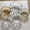 Pantalla de Lámpara de Cristal Estilo Europeo, Lámpara de Vela, Cuenco y Plato de Vidrio, Accesorios de Iluminación para Candelabros, Accesorios de Iluminación DIY para Lámparas de Pared, Piezas