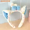 Tiara fofa de orelha de cachorro de pelúcia, acessório de cabelo de desenho animado feminino, tiara super fofa para lavar o rosto, aplicar máscara facial e tirar fotos, estilo novo