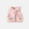 Colete Infantil Inverno 2026 Novo Estiloso Colete de Bebê Cardigan para Recém-Nascido Roupa Externa da Moda Colete Infantil de Inverno