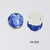 Taladro redondo de cristal Dongzhou para coser a mano, con fondo plano y doble agujero, K9, con hebilla plana, para accesorios de ropa y vestidos de novia.