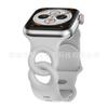 Correa para Apple Watch Correa de Color Sólido para Apple Watch Doble Círculo Hebilla de Ocho Hebilla Mariposa Correa de Silicona