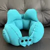 Nueva Almohada Inflable Portátil en Forma de U para Viaje, para Uso en Avión, Tren de Alta Velocidad y Automóvil, Almohada de Soporte para el Cuello