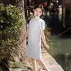 Verão 2026 Novo Estilo Vestido Qipao Mãe e Filha Vestido Estilo Chinês para Crianças e Bebês Qipao Étnico Pai-Filho