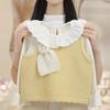 Traje de Otoño para Niñas 2025 Nuevo de Moda Conjunto de Tres Piezas con Chaleco de Punto para Niños Pantalones de Campana Súper Lindos para Bebé Niña