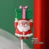 Decoración Pastel Navideño 2025 Moño Campana Enchufe Árbol de Navidad de los Deseos Estrella de Cinco Puntas Vela Decoración para Hornear