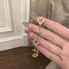 Brillo Trébol de Cuatro Hojas de la Suerte Plata Esterlina 925 Pulsera para Mujer Ins Diamante Roto Pulsera de Flores Gestapia Pulsera Hija Rica