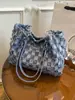 Bolsa Jeans para Mulheres, Estilo Coreano, Nova Moda, Ombro Único, Sob o Braço, Retrô, Design de Nicho, Bolsa Tote Versátil com Corrente