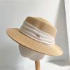 Chapéu de palha de verão novo, chapéu de palha de praia feminino, protetor solar, estilo francês, elegante, chapéu de palha para mulheres, celebridades, viagens e férias