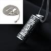 Colgante de plata esterlina 99 mantra de seis palabras collar de moda para hombres y mujeres accesorios caja gawu se puede abrir para guardar cosas