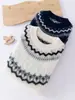 Suéter de Punto Jacquard Fair Isle 100% Lana para Hombres, Mujeres, Niños, Otoño, Invierno, Nuevo, Ligero, de Lujo, Estilo Old Money, Tejido