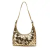 Bolso de Hombro Tejido Vintage Chic de Nicho para Mujer Tendencia Otoño 2025 Versátil Casual Tipo Dumpling
