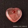 Pedra Bruta de Cristal Natural 2cm Formato de Coração Cravejado com Diamante Zircônia Safira Ametista Pedra Preciosa Acessórios para Joias DIY