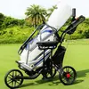 Carro de golf triciclo PGM con freno, bolsa de hielo plegable, soporte para paraguas, portavasos con asiento