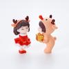Muñecos Lindos Dulces de Pareja Navideña Decoraciones DIY Accesorios para Colgar Paisaje en Miniatura Escritorio Coche Control Central Pequeños Adornos