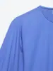 Comercio Exterior Transfronterizo Ropa de Mujer Moda Otoño e Invierno 2025 Estilo Europeo y Americano Camisa de Manga Larga de Color Sólido con Cuello Redondo y Volantes para Mujer