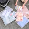 Bolsas de Armazenamento de Viagem T Roupas Roupa Íntima Sapatos Sacos Transparentes Seláveis Separados Bolsas Organizadoras de Roupa para Mala de Viagem