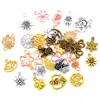 Acessórios para joias DIY feitos à mão pingente de liga mista 30 pingentes de flor para pulseira material U089