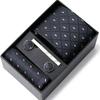Corbata para Hombre Negocios Profesional Formal Traje Raya Azul Caja de Regalo Poliéster 7.5cm Regalo de Negocios para Dar Nuevo Estilo