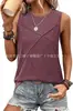 Chaleco de Verano para Mujer Amazon 2025 Estilo Europeo y Americano Holgado Cuello Redondo Color Sólido Casual Top sin Mangas Camiseta