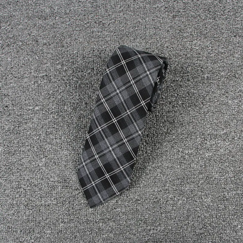 深灰格 领带