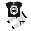Entrega de peça única primavera e verão Comércio exterior fornecimento INS roupas infantis meninos e meninas bebê macacão de manga curta camiseta estampada calças