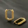 [Electrochapado en Oro Real] Pendientes Coreanos Simples Cuadrados Franceses Lujo Accesible Elegantes Nicho Diseño de Gama Alta