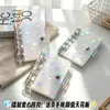 Caderno de folhas soltas A5A6 capa macia de reposição portátil A7 coração a laser transparente fecho de pressão álbum de armazenamento de adesivos de cartão pequeno