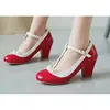 21 Factory Modelo Nuevo Transfronterizo 4445464748 Tacón Grueso Zapatos de Mujer Talla Grande Bloque de Color Estilo de Comercio Exterior Zapatos de Calle Entrega Directa de Fábrica