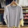 2026 Verano Nuevo Cuello Redondo Unisex Camiseta Holgada con Bloques de Color/Top de Manga Corta Sencillo Casual 485454