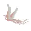Adesivos de Tecido Bordados Fênix Estilo Chinês Dinastia Han Leque Dragão e Fênix Patch DIY Adesivos Decorativos Adorno de Casamento Grampo de Cabelo Adesivos de Tecido