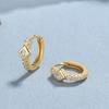 Pendientes de diamantes de plata de ley 925 para mujer, sencillos, combinables, con forma de corazón, cuadrados, con forma de gota, con diamantes, joyería de moda para las orejas.