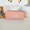 Estojo de Lápis Grande Capacidade Casual para Estudante Estilo Ins Bolsa de Material Escolar para Estudante Bolsa Cosmética Portátil Multifuncional Estojo Quadrado