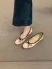 Primer Encuentro: Zapatos planos Mary Jane Ji Wanwan para mujer, punta cuadrada, corte bajo, gamuza, lazo, estilo nuevo 2026, sin cordones