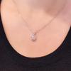Nova high-grade 2 quilates imitação moissanite colar de ouro branco clavícula cadeia oito corações oito flechas zircão pingente de jóias
